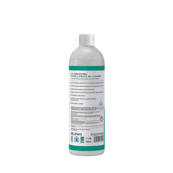 Delphis Eco Floor Surface Gel Cleaner 700ml Back Label