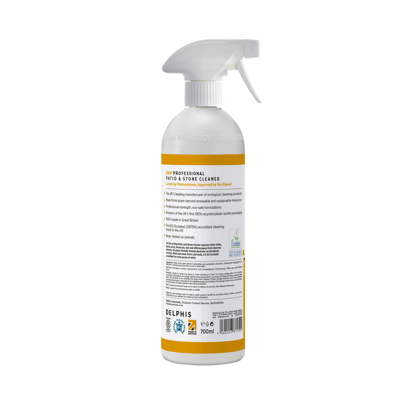 Delphis Eco Patio & Stone Cleaner 700ml Back Label