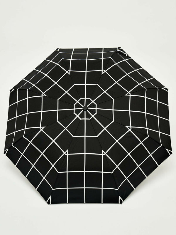 Black Grid Eco-Friendly Umbrella.