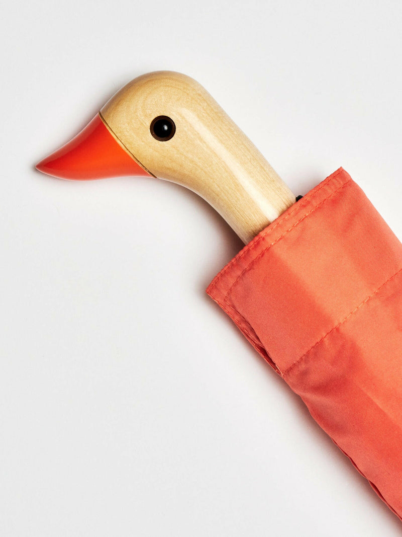 Peach Compact Duck Umbrella.