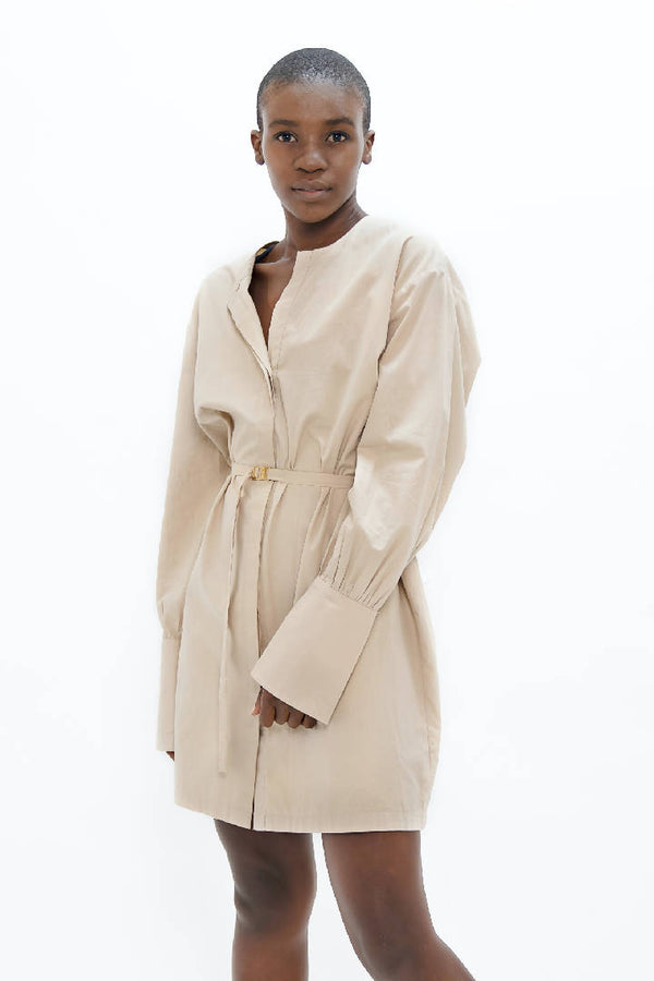 Cap Ferret Kimono Dress in Sand Brown