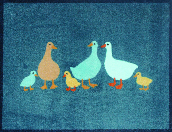 Goose Family - Sustainable Recycled Washable Doormat (64x83cm)