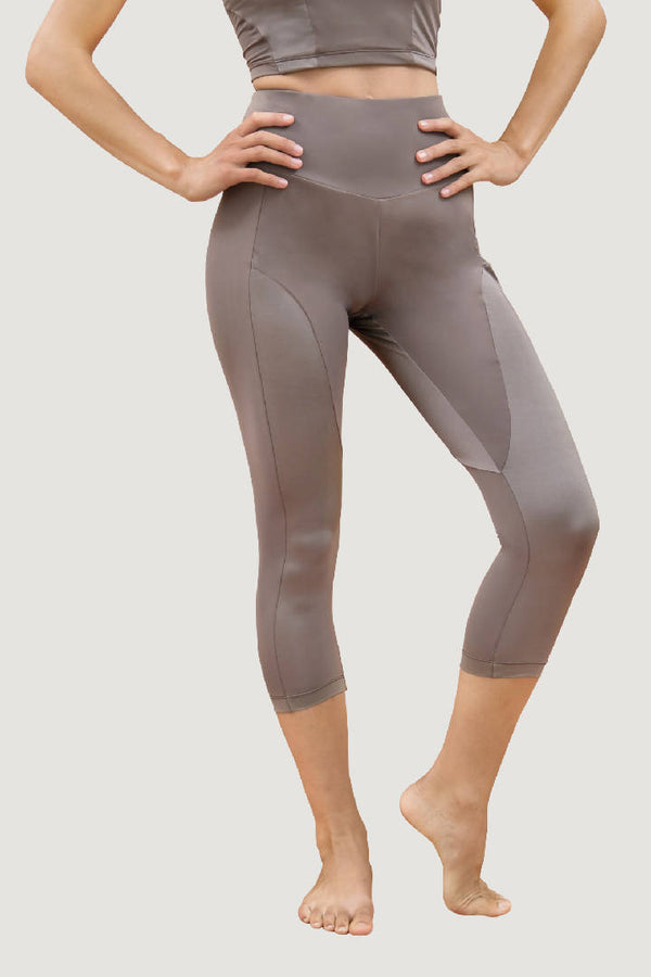 Kathmandu Crop Leggings in Jasper Brown