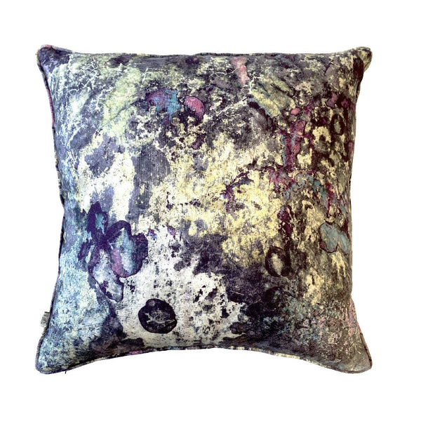 Luxury Irish Linen 50cm Faded Grandeur Purple Vibrant Square Cushion