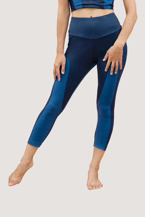 Kathmandu Crop Leggings in Sapphire Blue