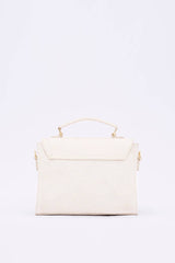 London Piñatex® Saddle Bag in Latte White