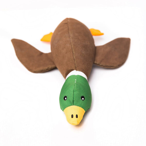 Sustainapaws Recycled Plastic Double Layered Duck With NO SQUEAKER Plush Dog Toy