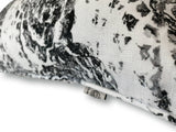 Luxury Irish Linen 50cm Conc Black & Cream Vibrant Square Cushion