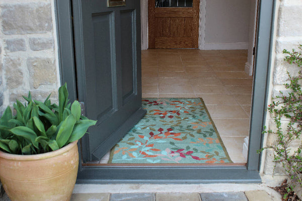 Copper Leaves Runner - Sustainable Recycled Washable Eco Doormat (64x124cm)