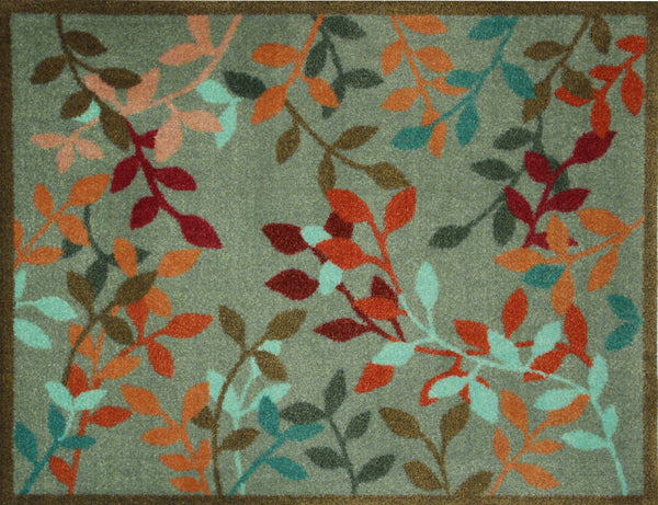 Copper Leaves - Sustainable Recycled Washable Eco Doormat (64x83cm)