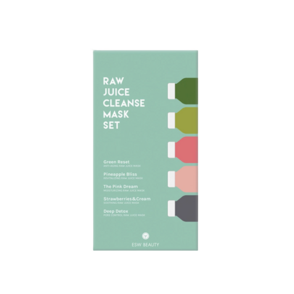 Raw Juice Cleanse Biodegradable Face Sheet Mask Set