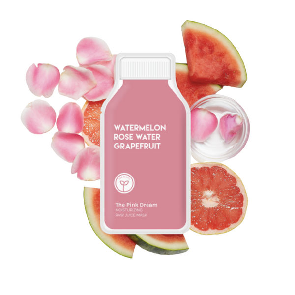 The Pink Dream Moisturising Raw Juice Biodegradable Sheet Mask