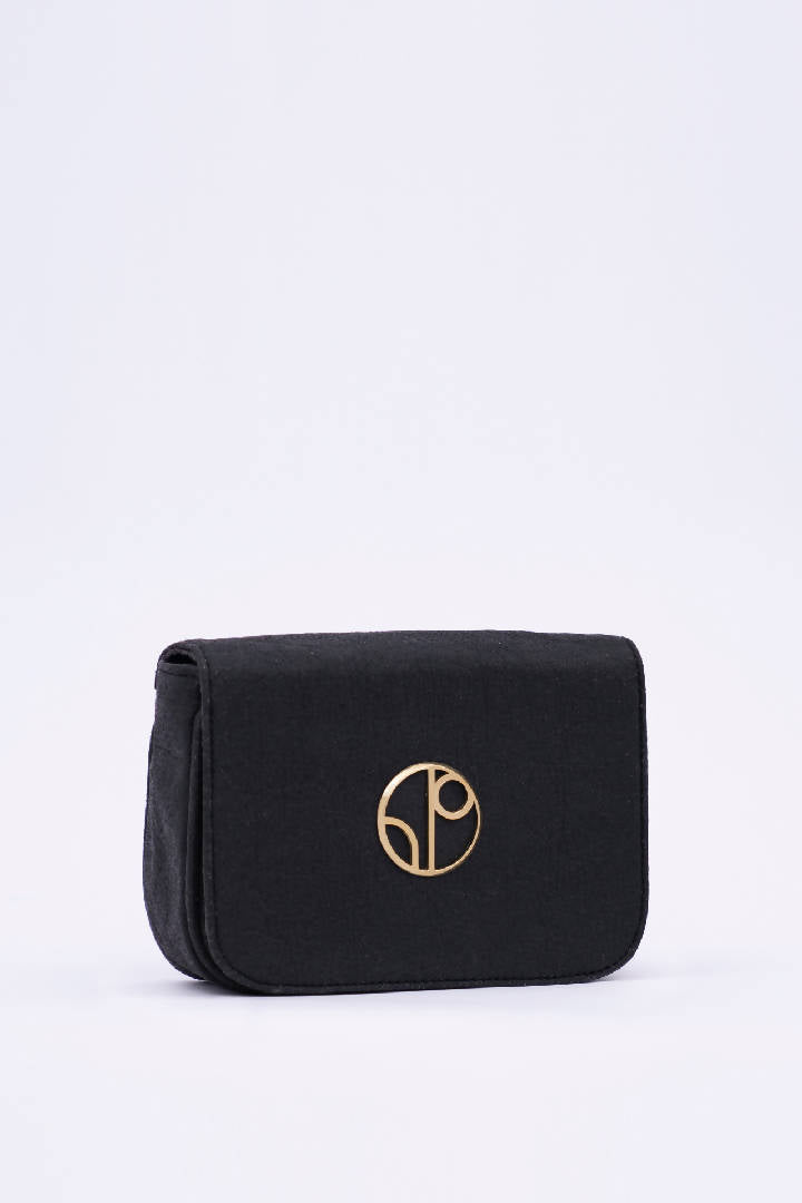 New York Piñatex® Belt Bag in Truffle Black