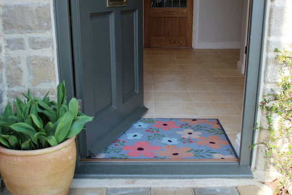 Garden Flower - Sustainable Recycled Washable Eco Doormat (64x83cm)