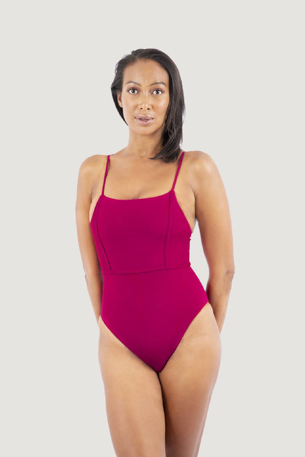 Byron Bay One-Piece Swimsuit in Red Coral